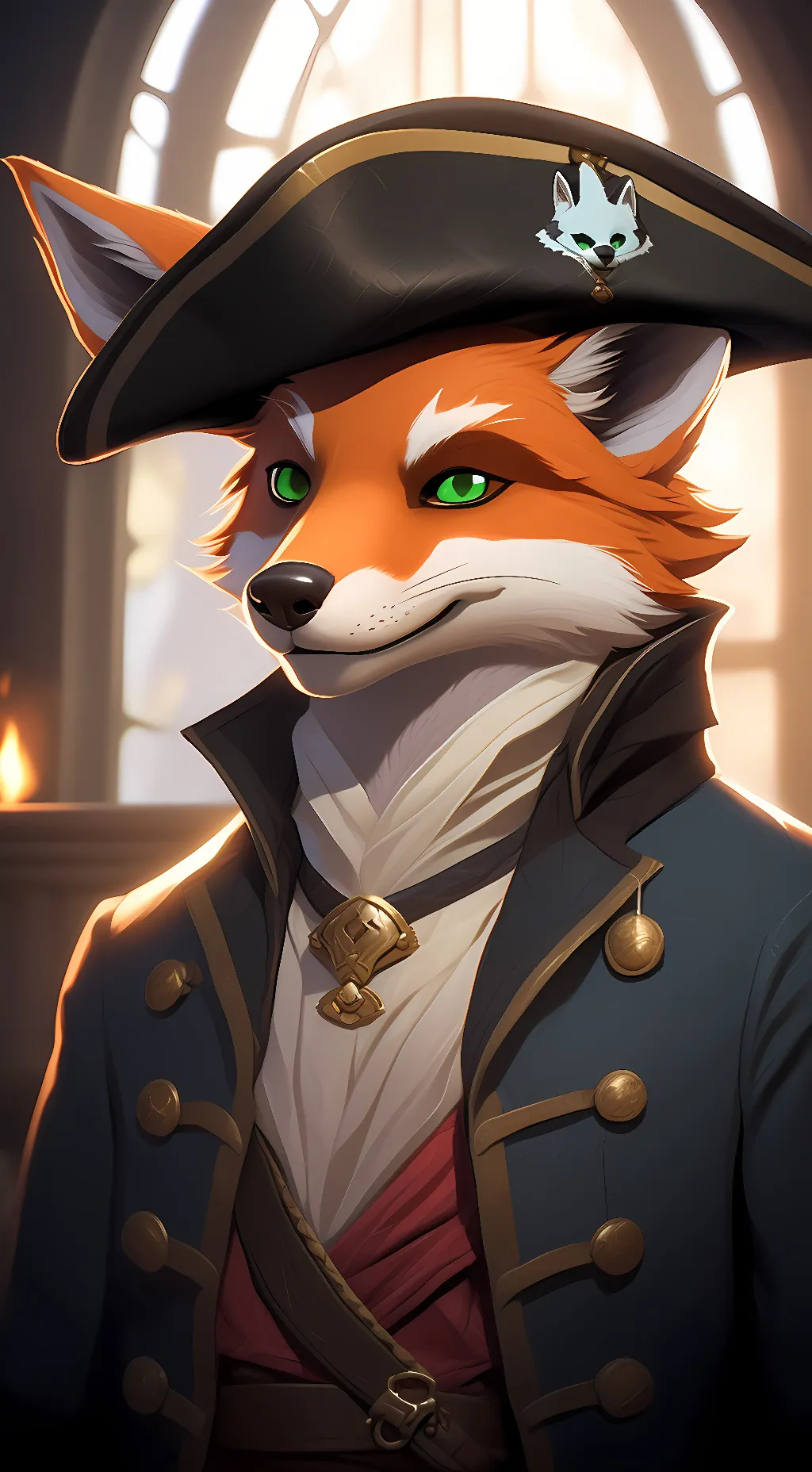 ai character: Captain fox background