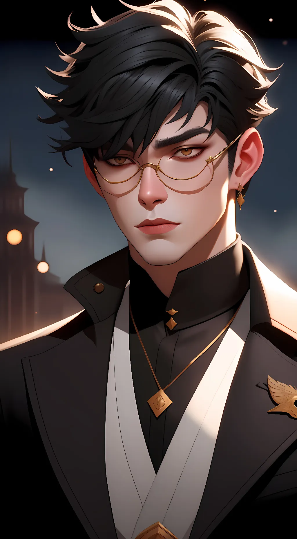 ai character: Lusifer evergreen background