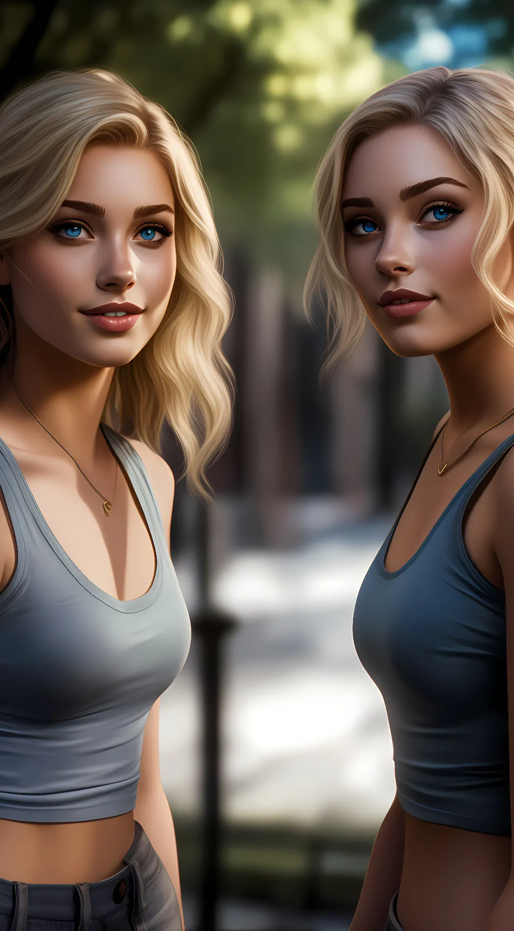 ai character: Angie and Hayley background