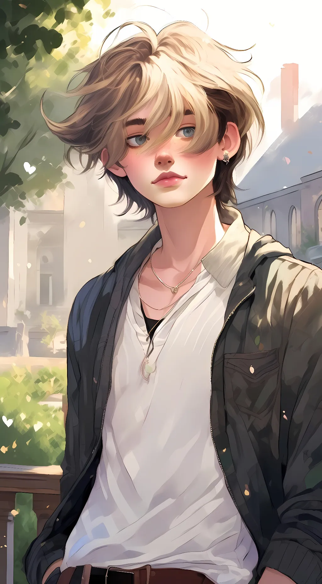 ai character: Sun background