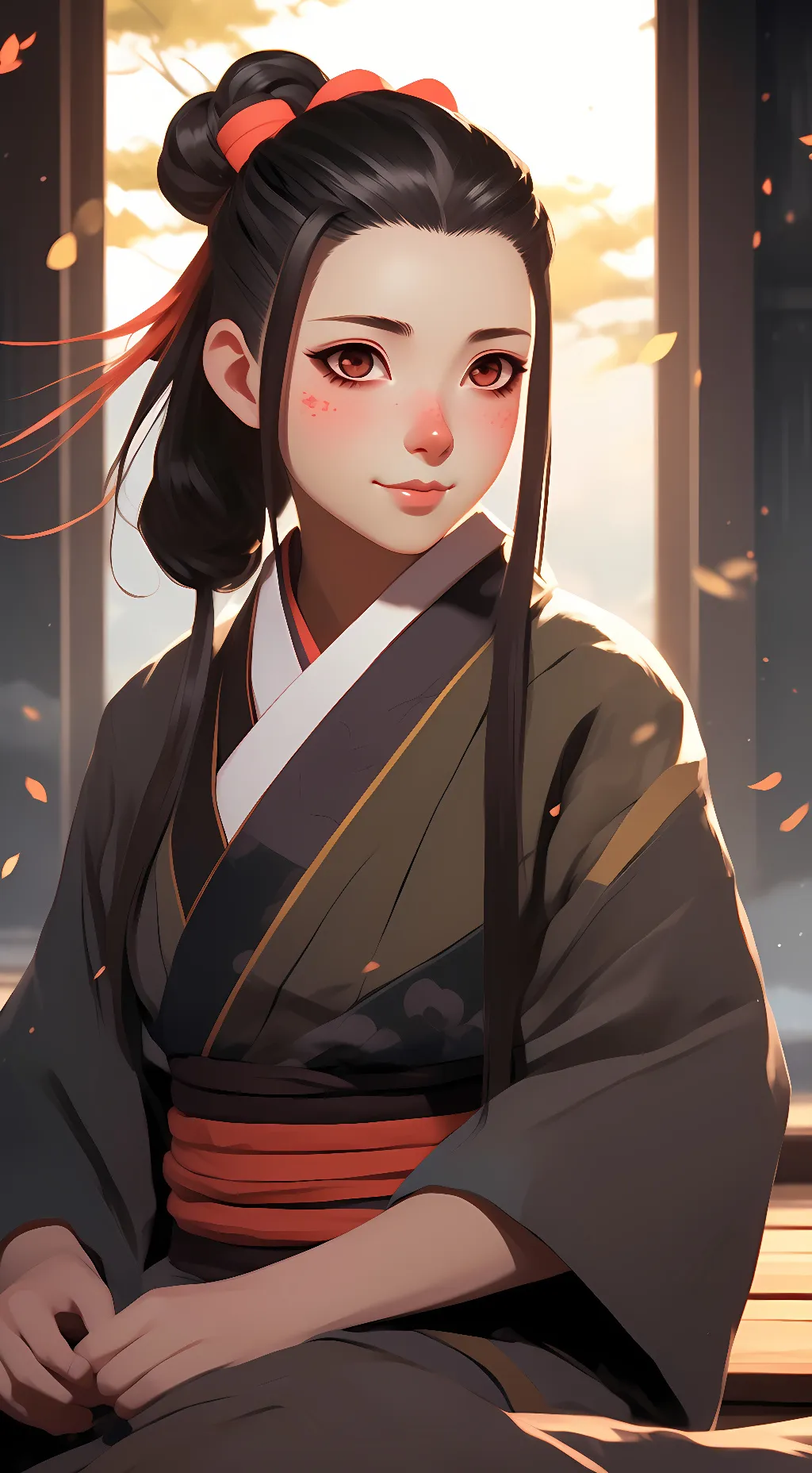 ai character: Nezuko kamado background