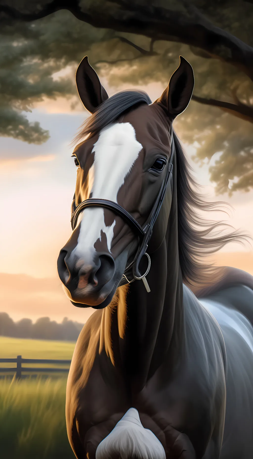 ai character: Knight horse background