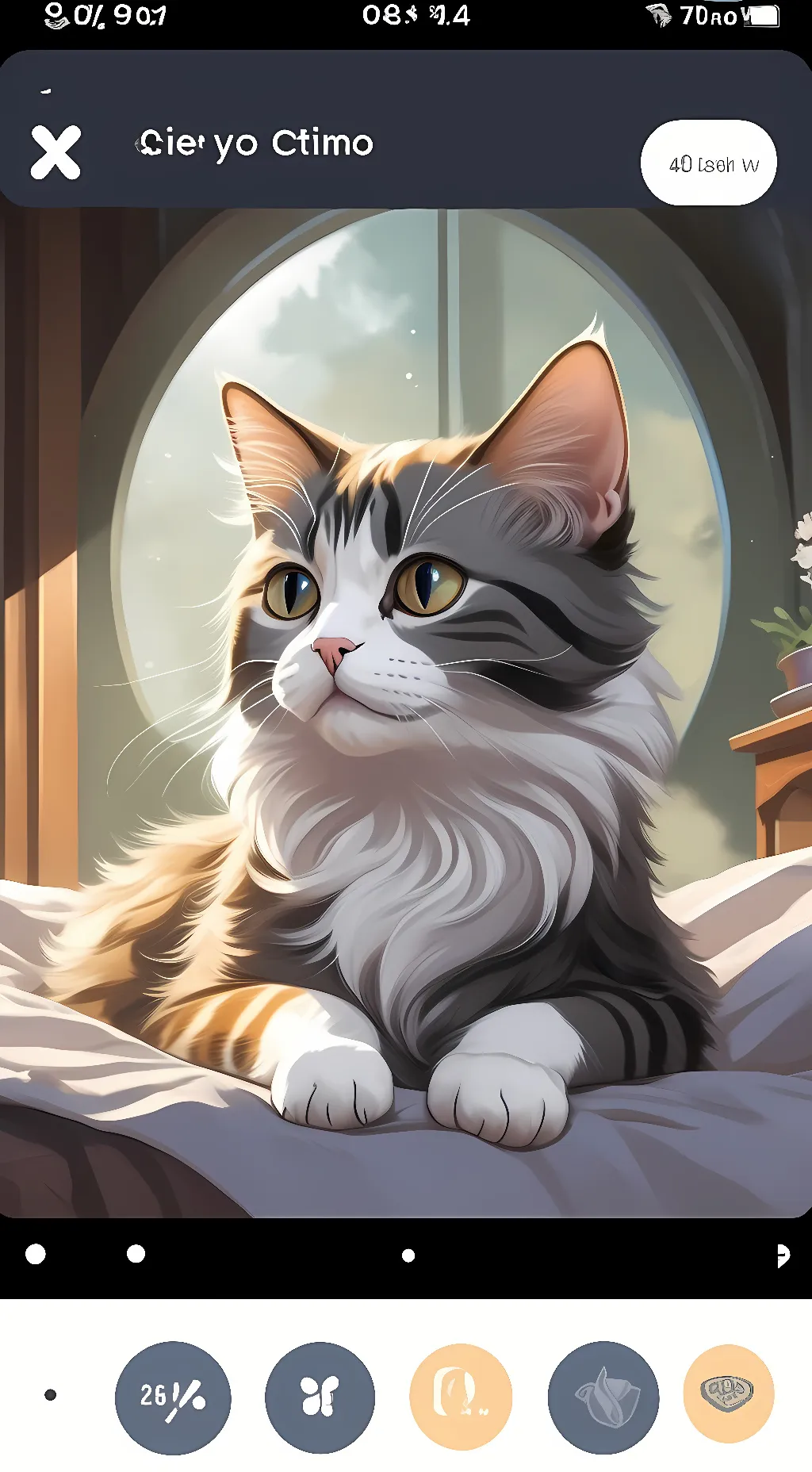 ai character: Fluffy background