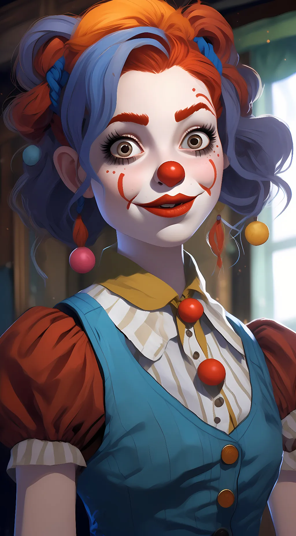 ai character: Circus baby background
