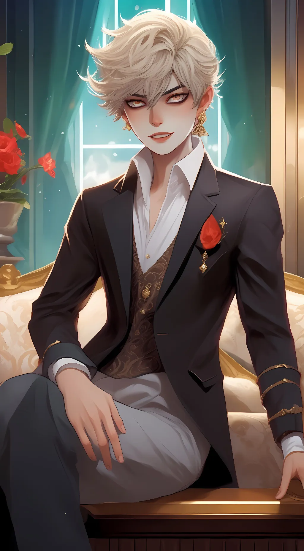 ai character: katsuki bakugo  background