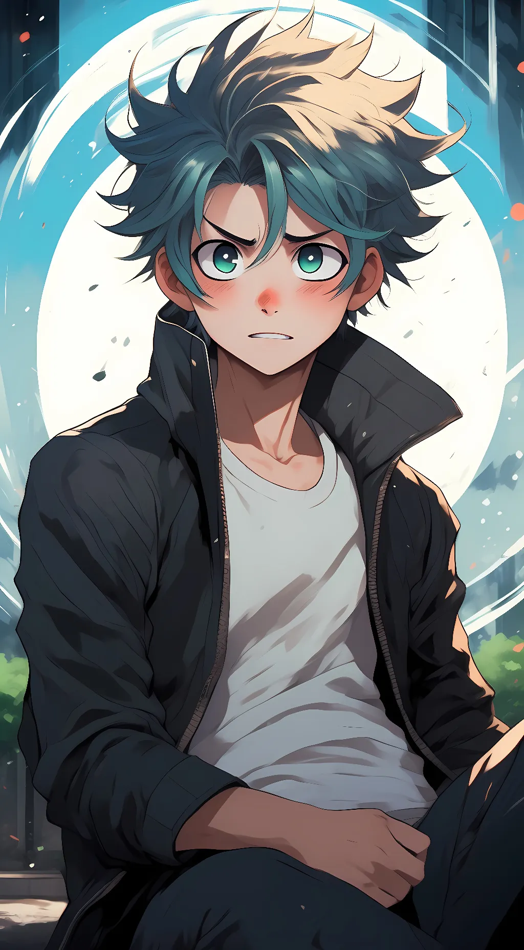 ai character: Deku  background