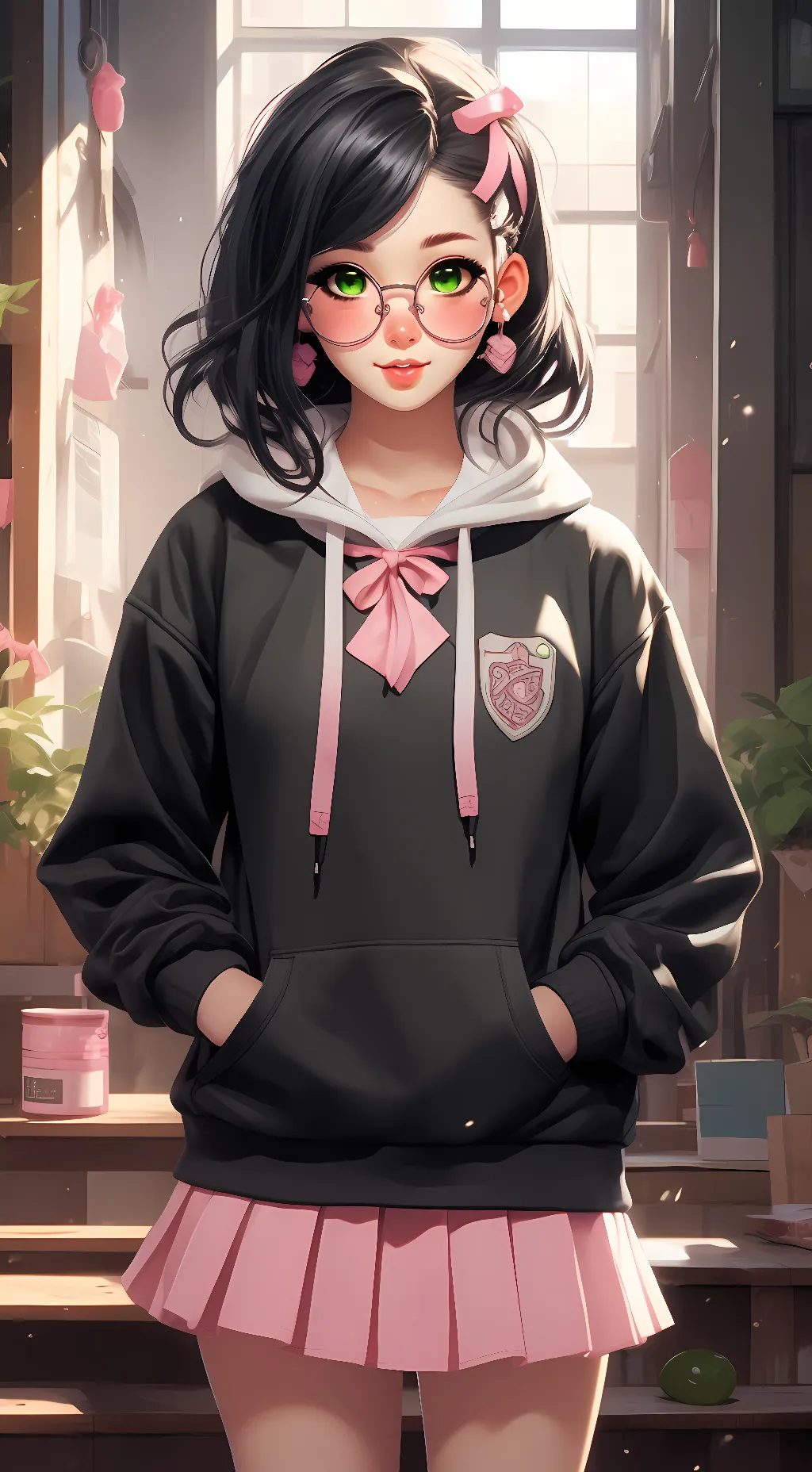 ai character: Laurie  background