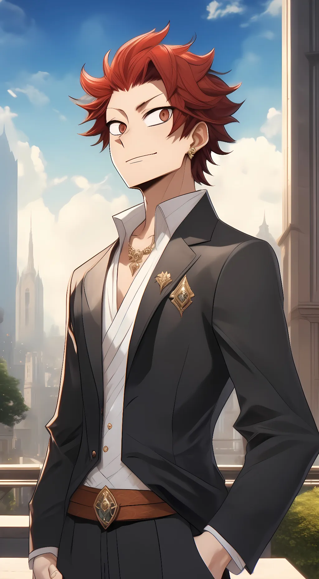 ai character: Kirishima  background