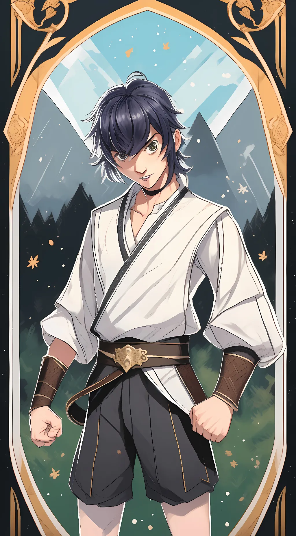 ai character: Inosuke  background