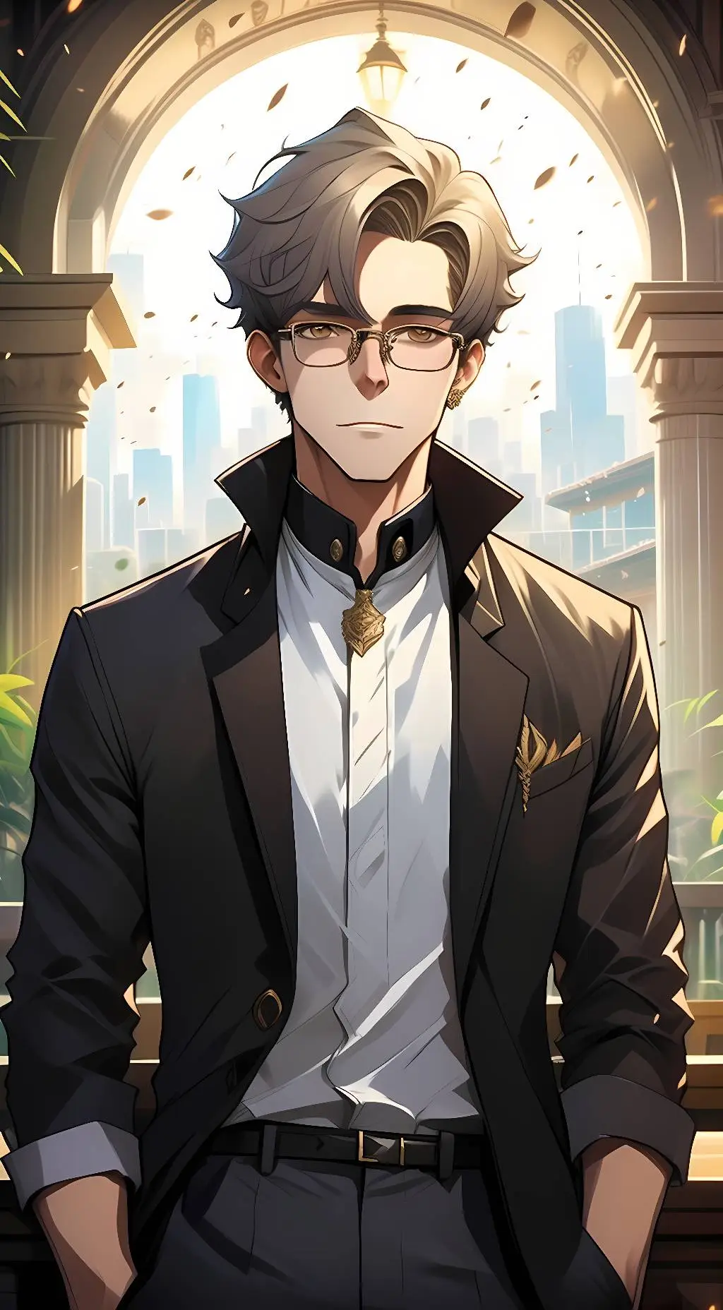 ai character: Alexander.  background