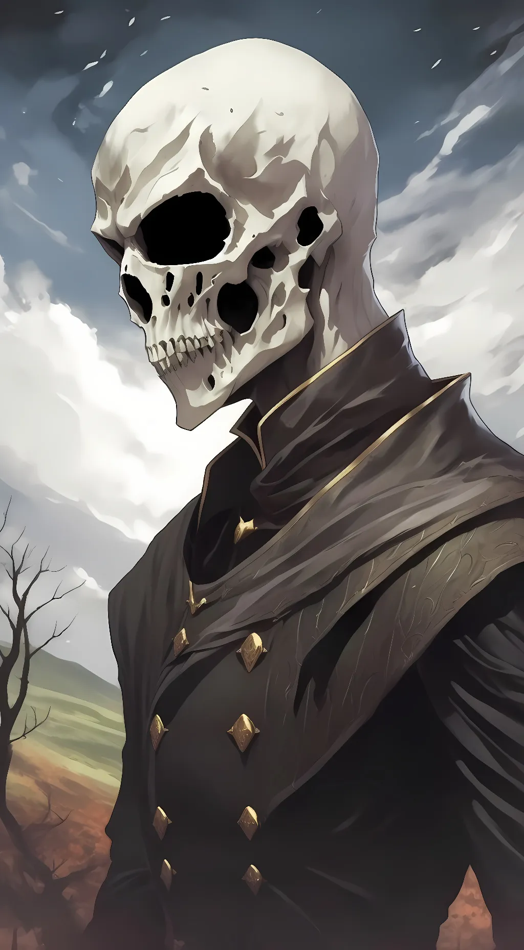 ai character: ghost rider  background