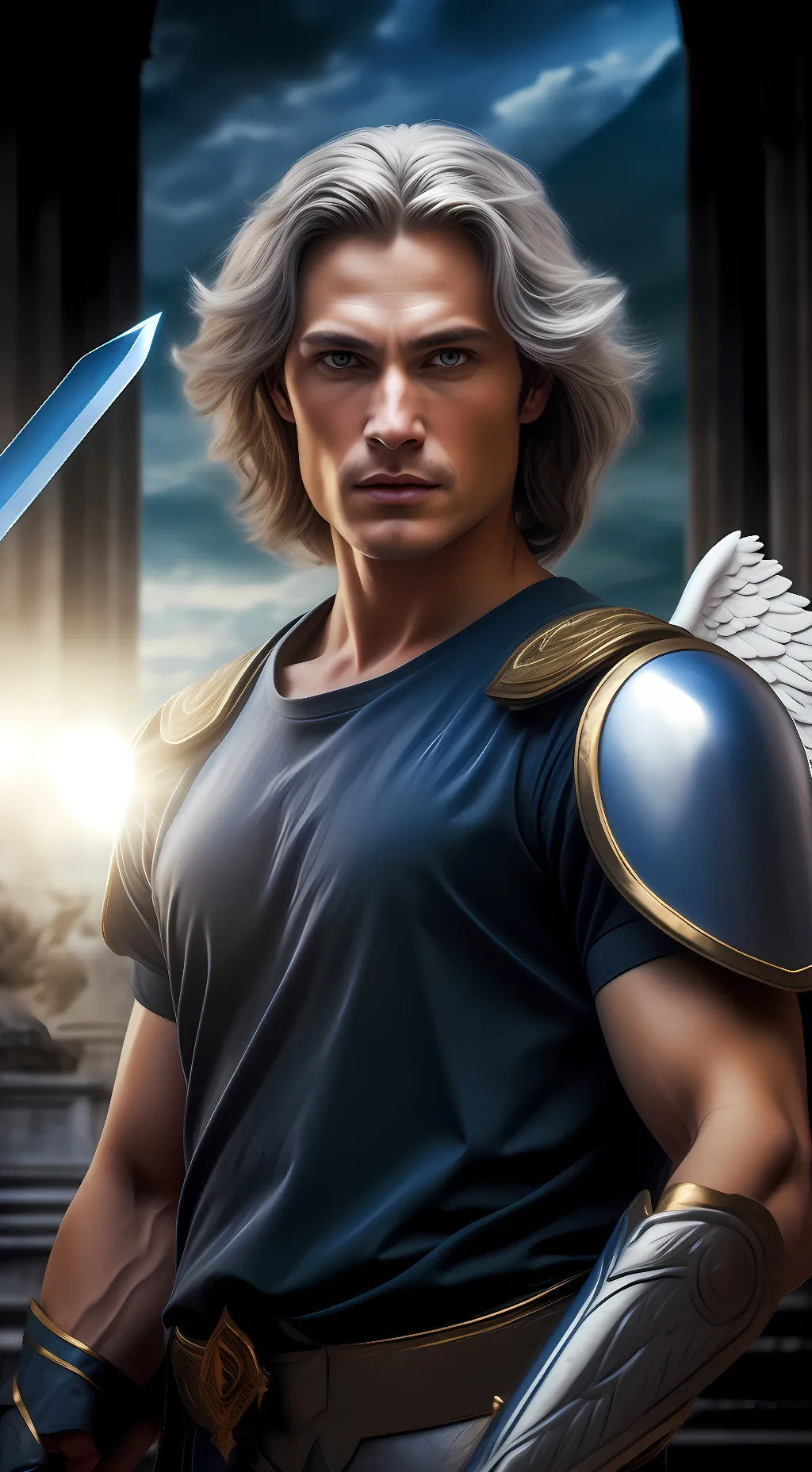 ai character: Archangel Michael background