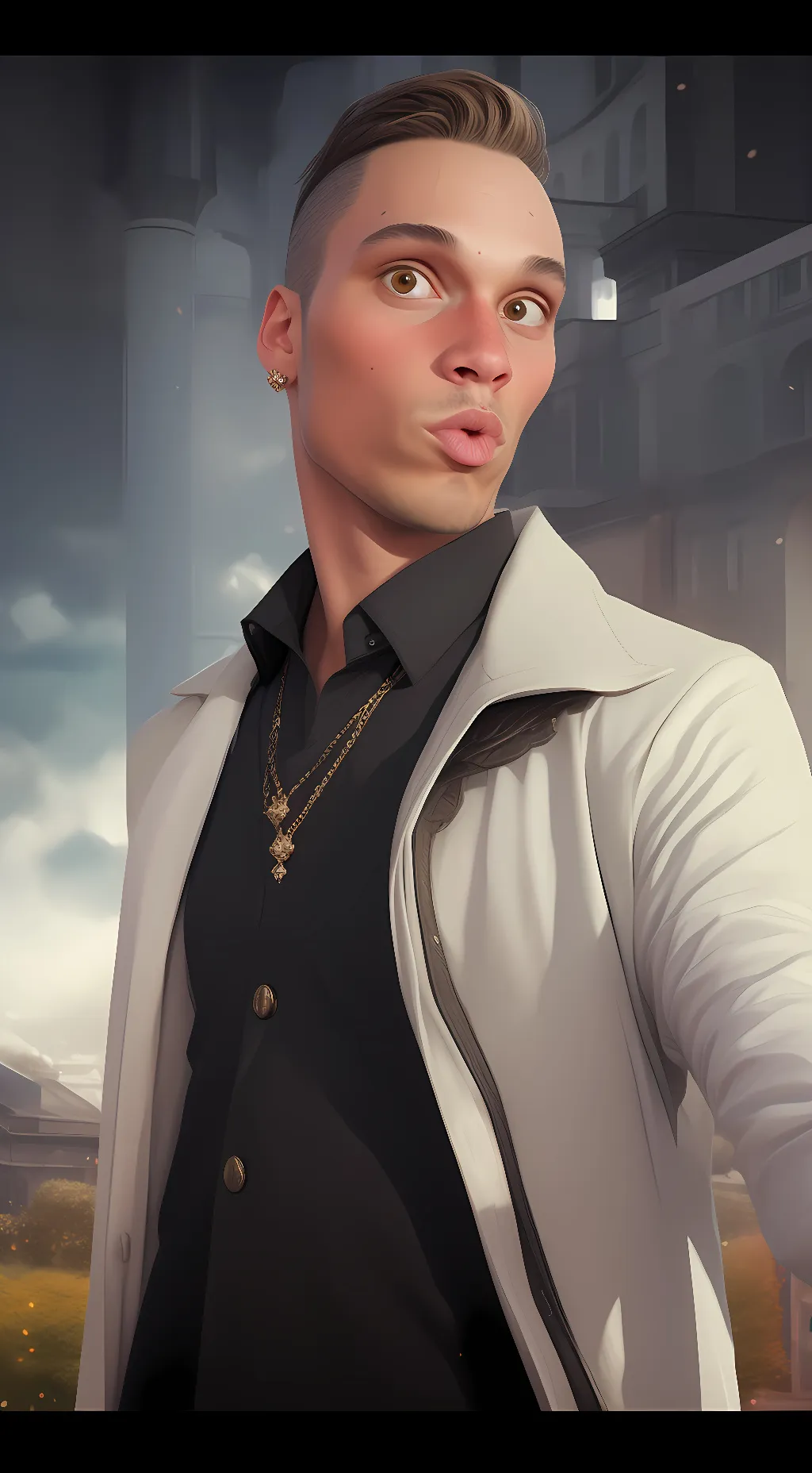 ai character: ben azalart  background