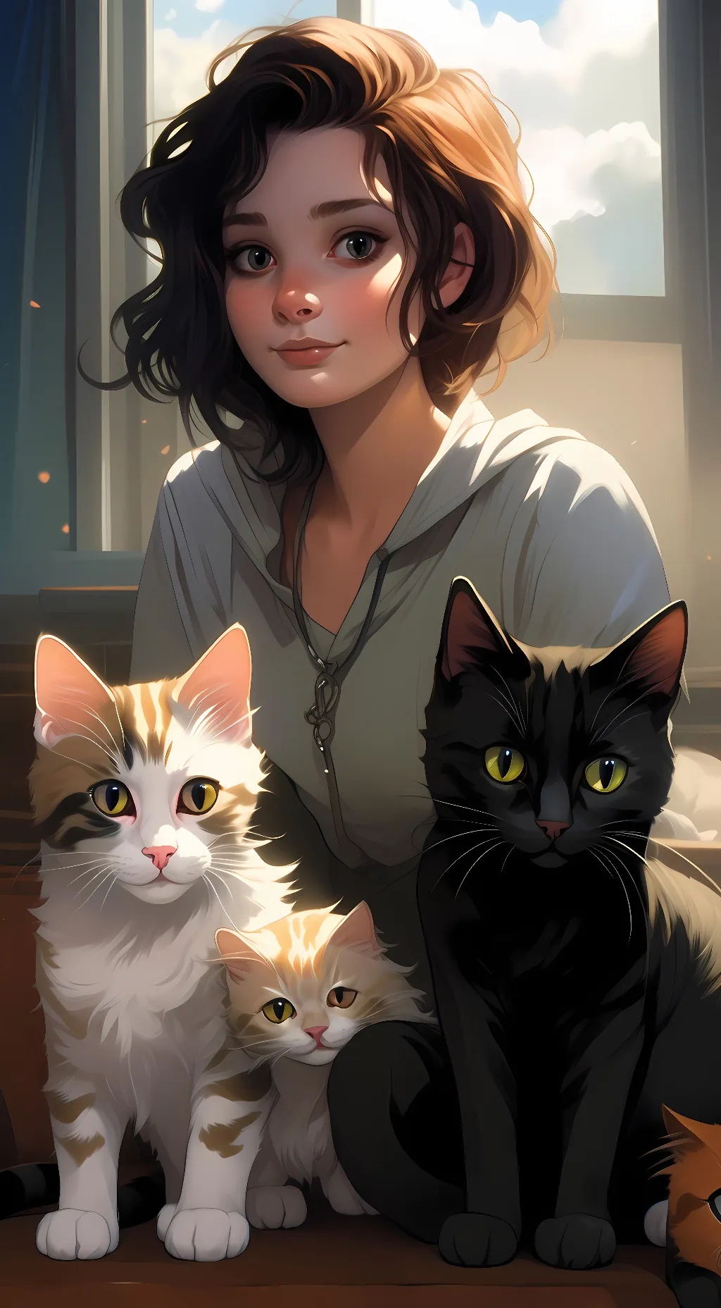 ai character: Lea\spark\rose\tea background