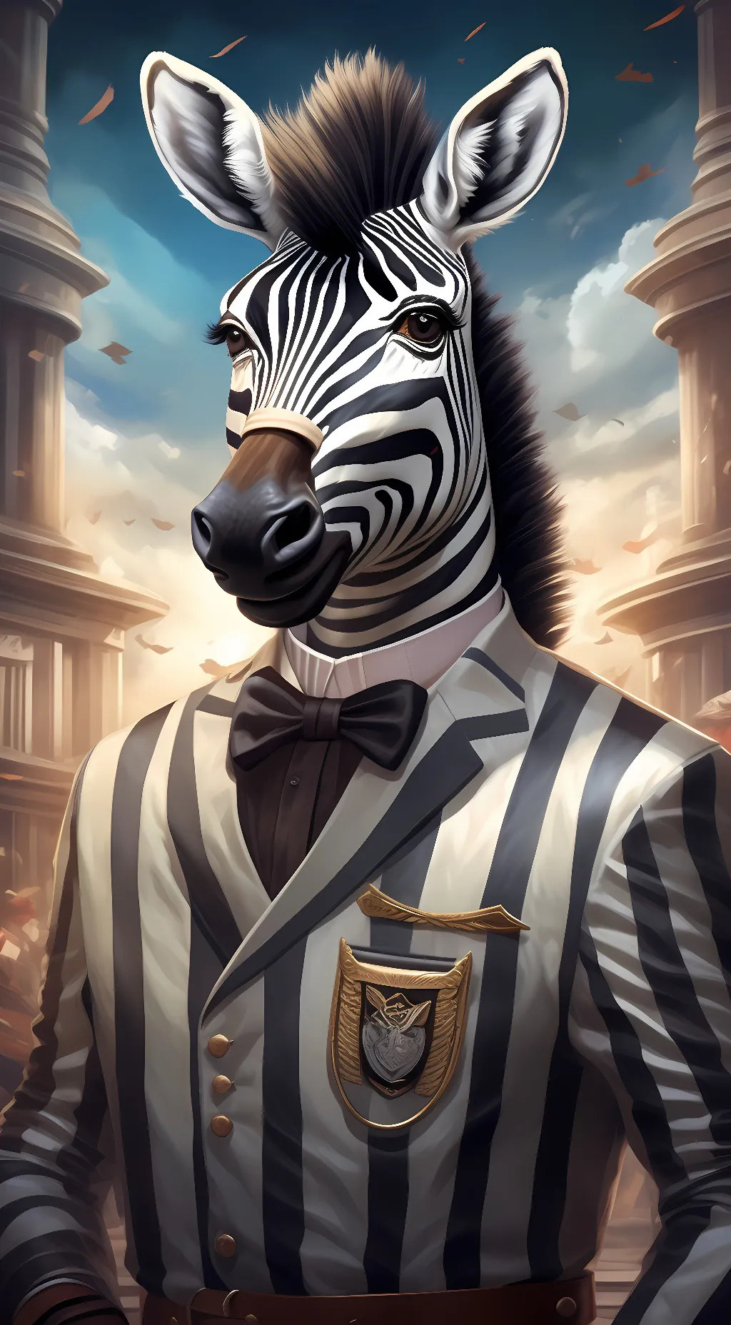 ai character: Zebra Referee  background
