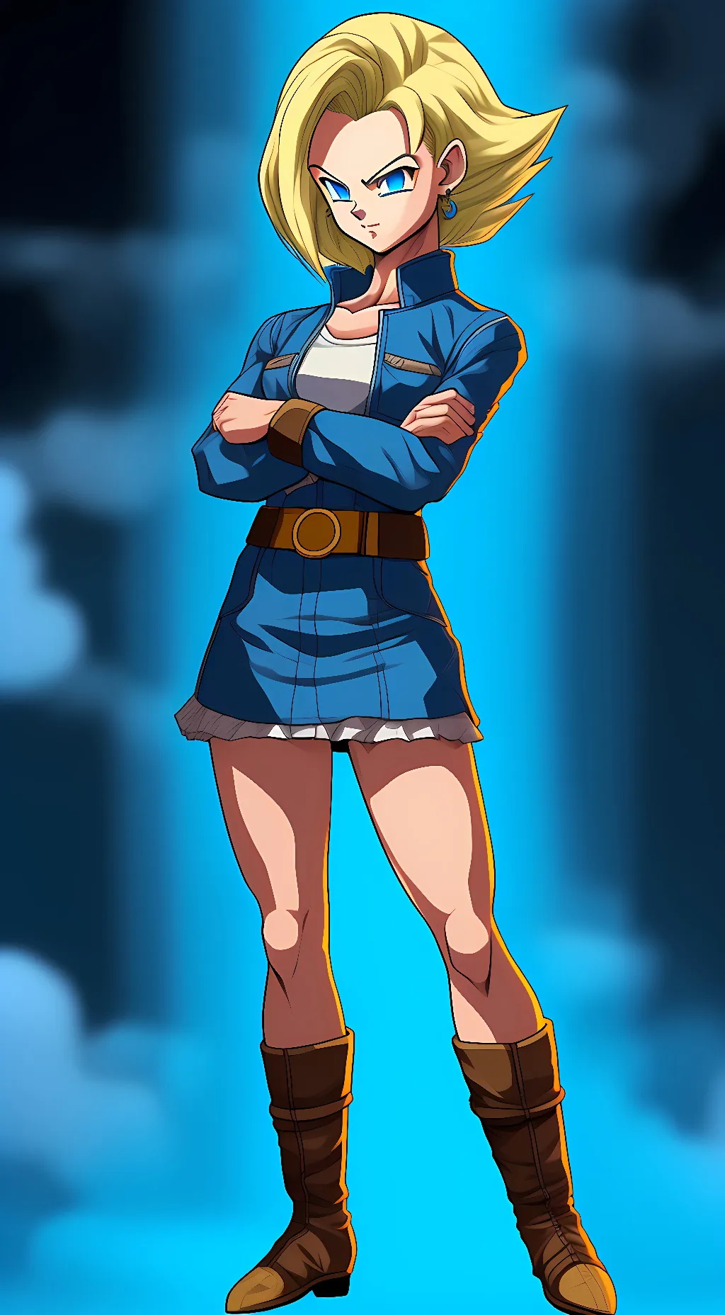 ai character: Android 18 background
