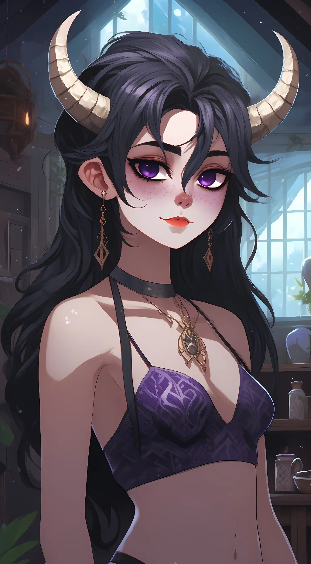 ai character: Mira The Succubus  background