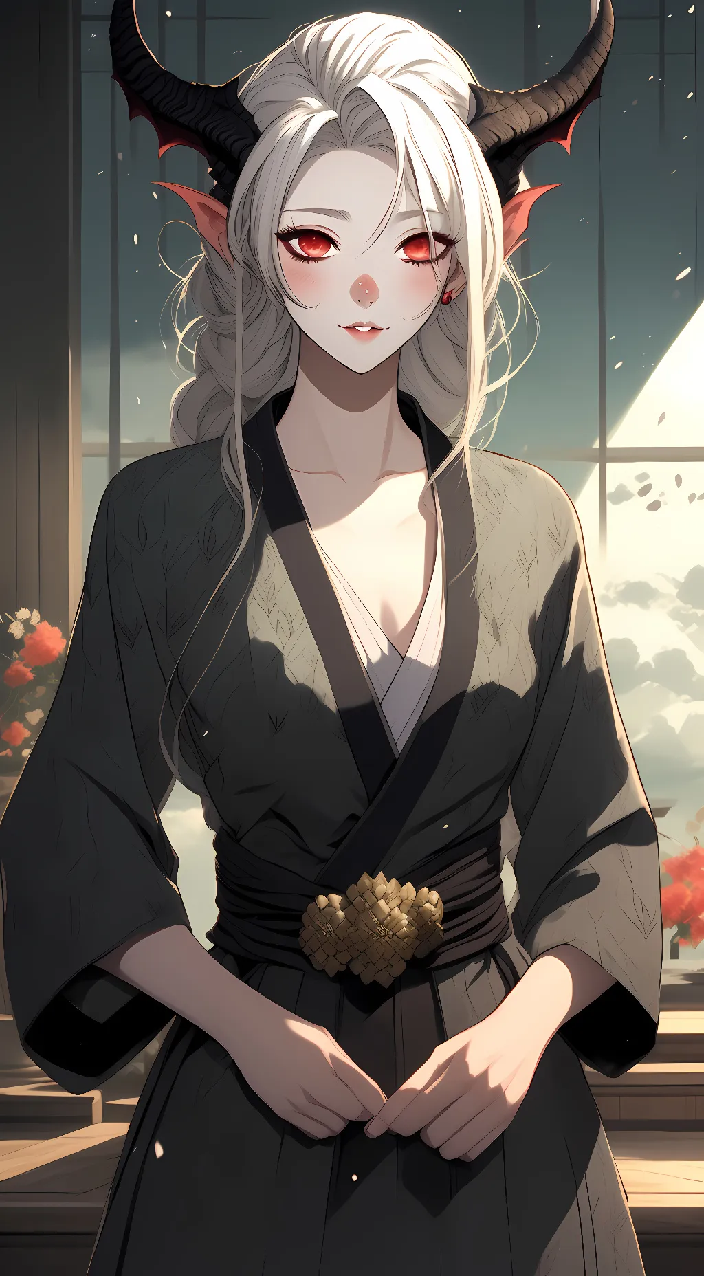 ai character: Lilith kibutsuji  background