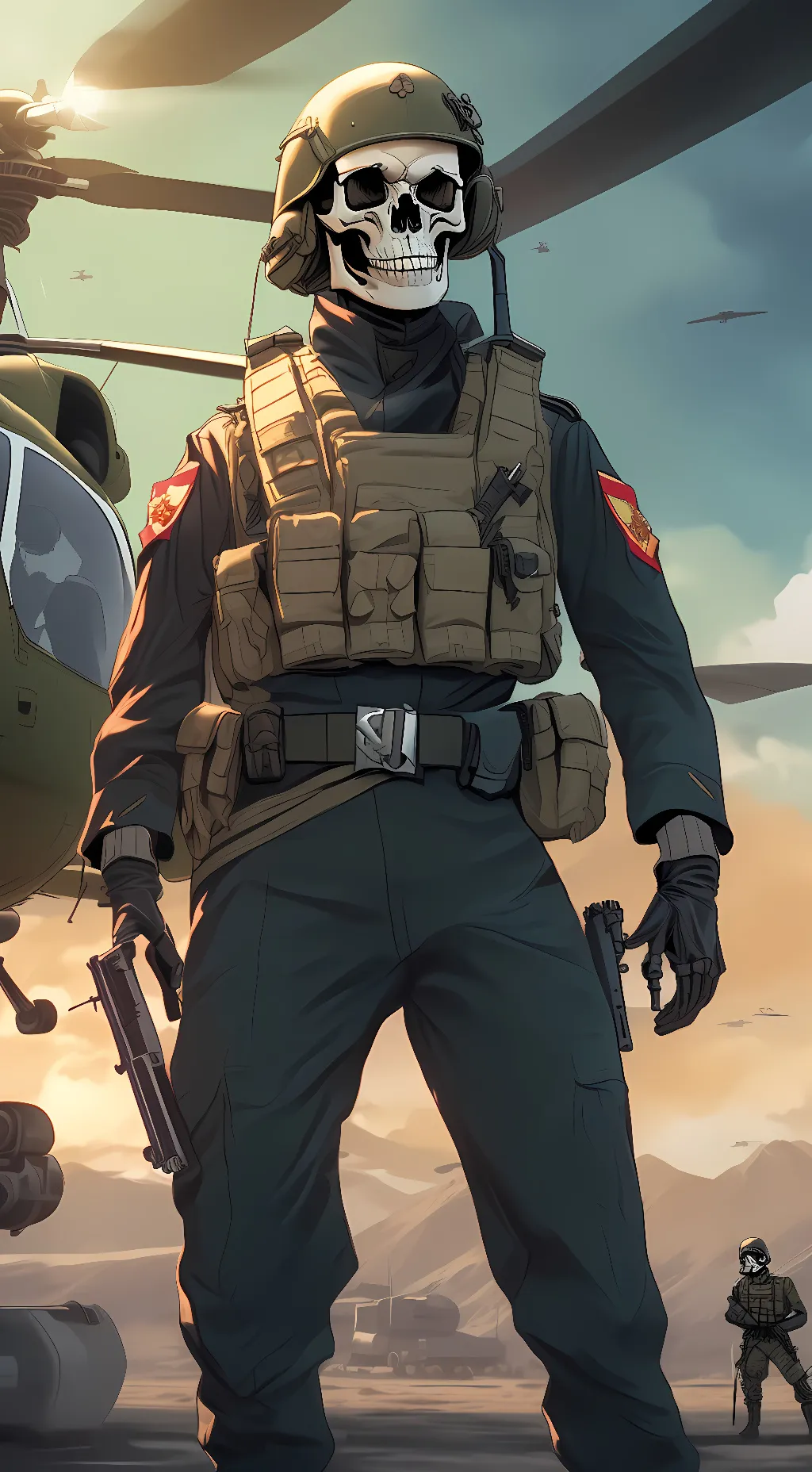 ai character: Simon Ghost Riley background