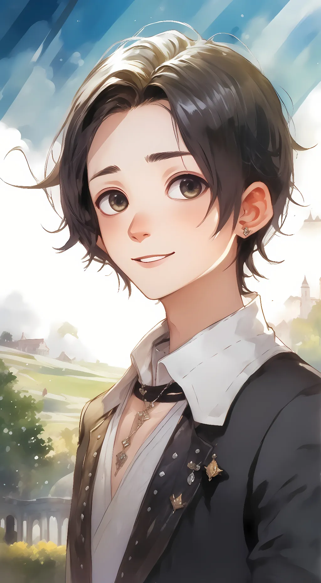 ai character: Sebastian  background