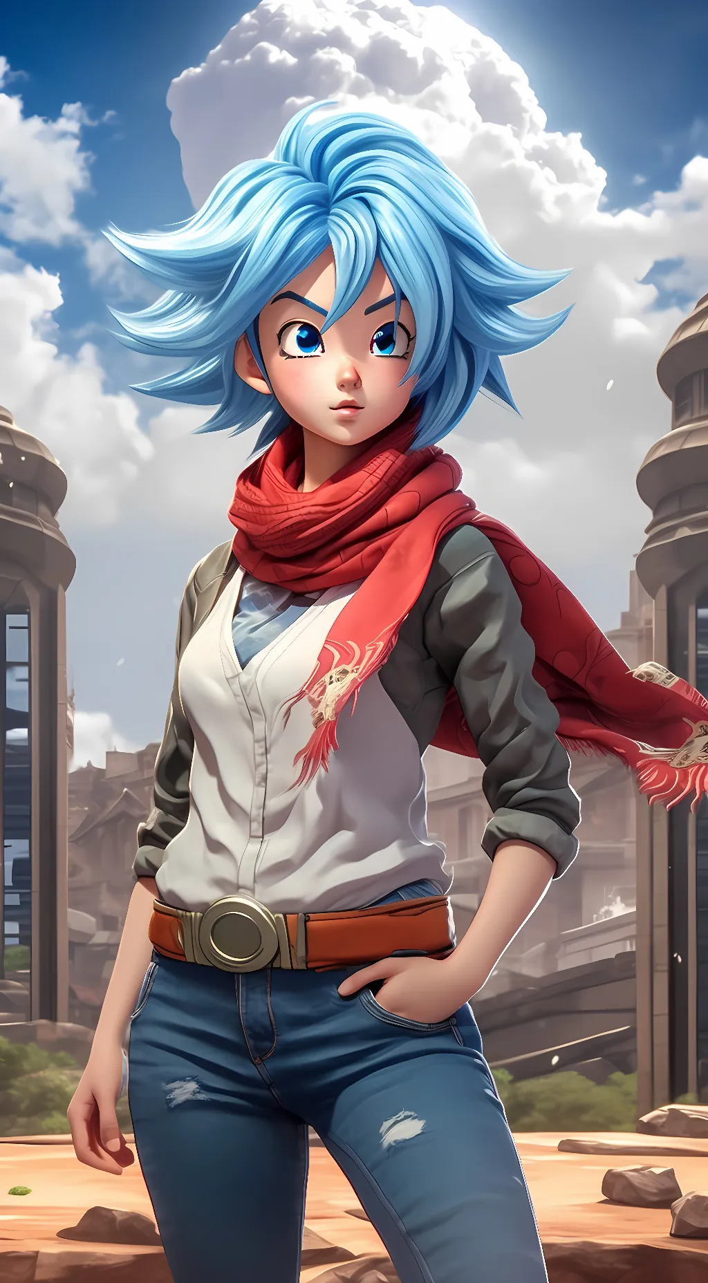 ai character: Dbs bulma background