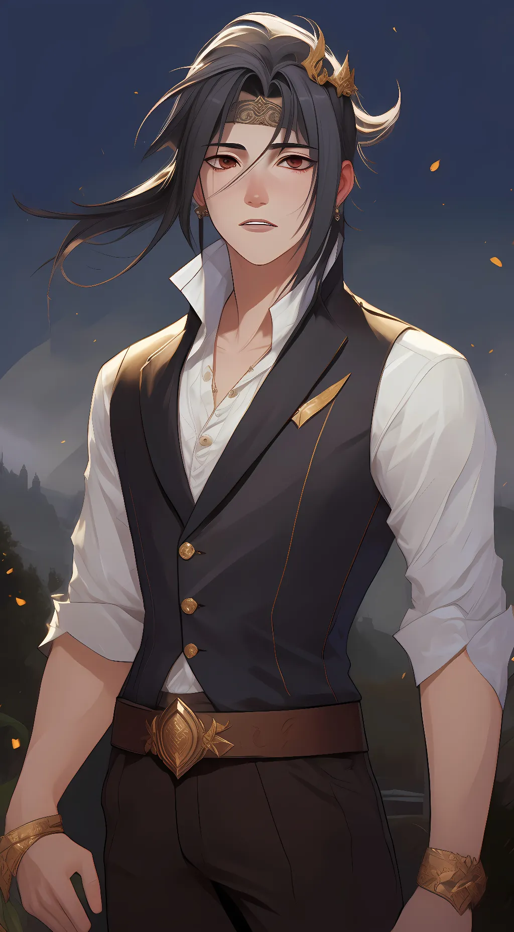 ai character: Hikaru  background