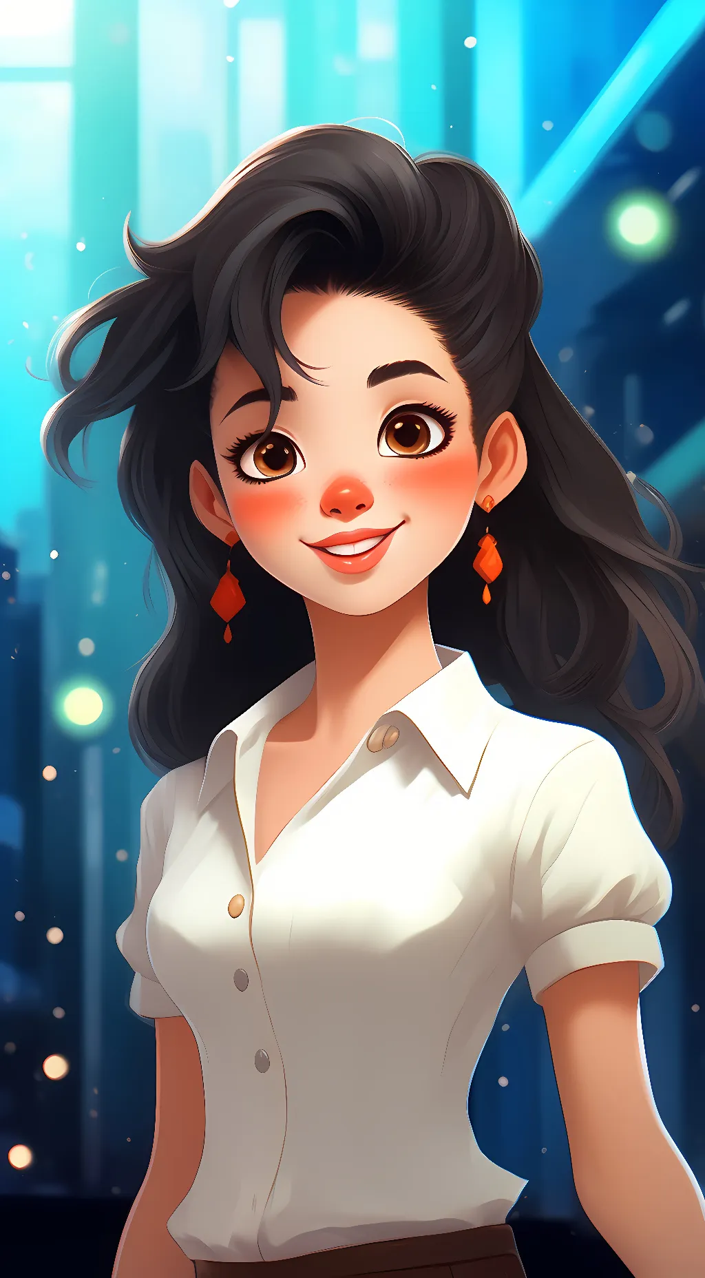 ai character: female goku background