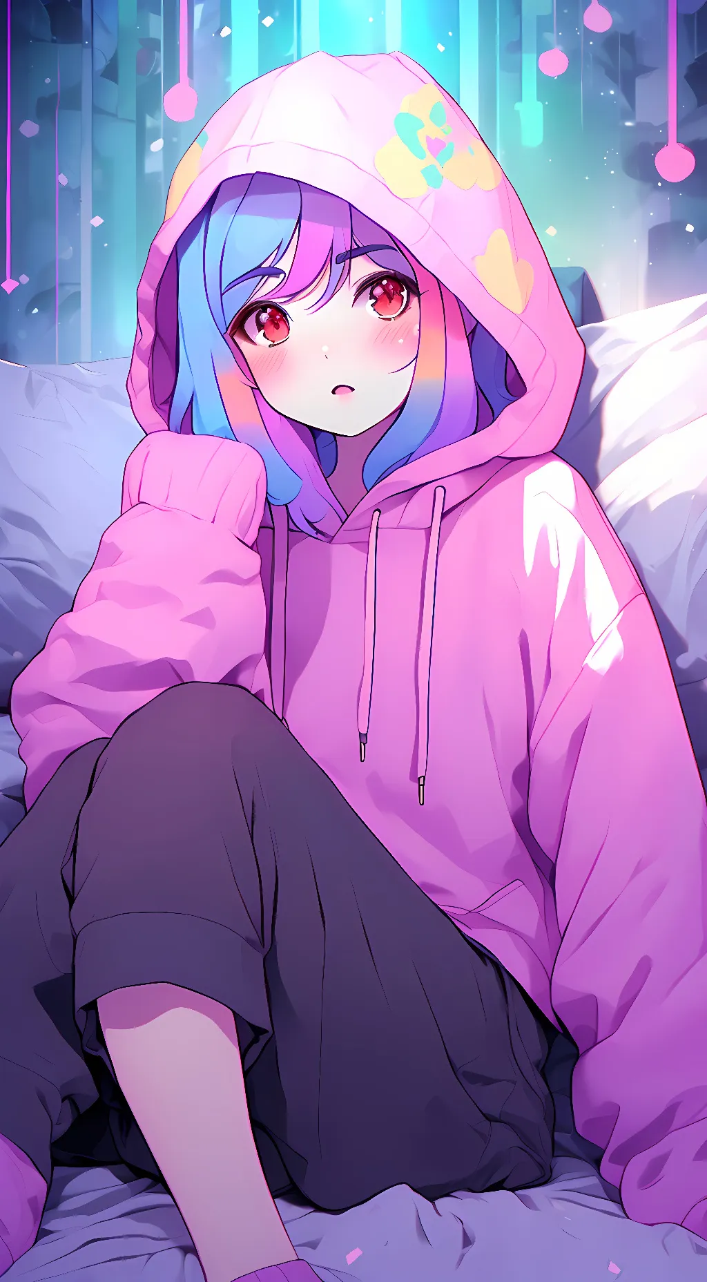 ai character: hypno shroom girl background