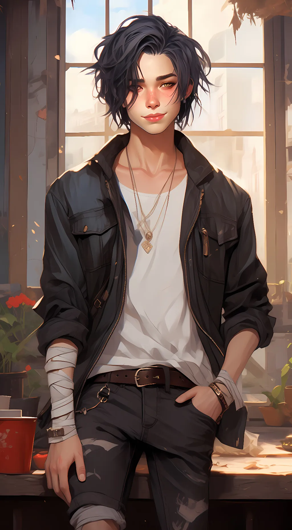 ai character: Xavier  background