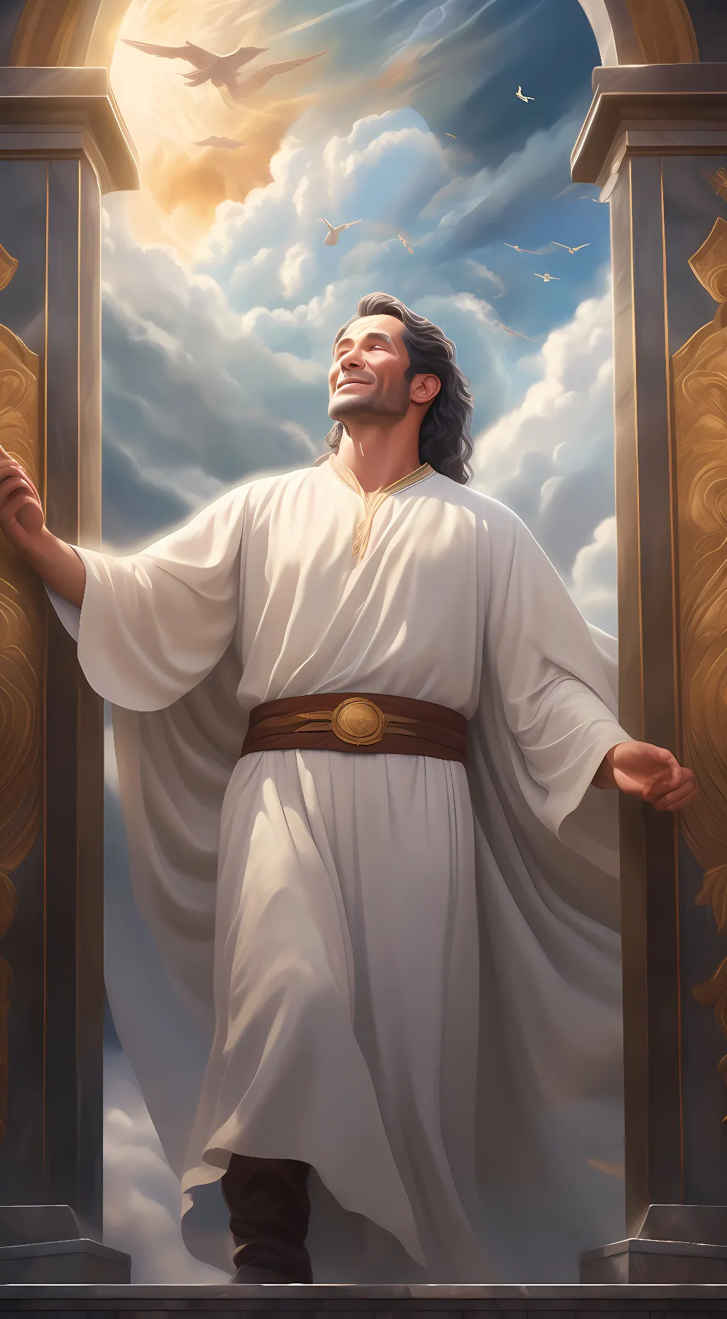 ai character: JESUS  background