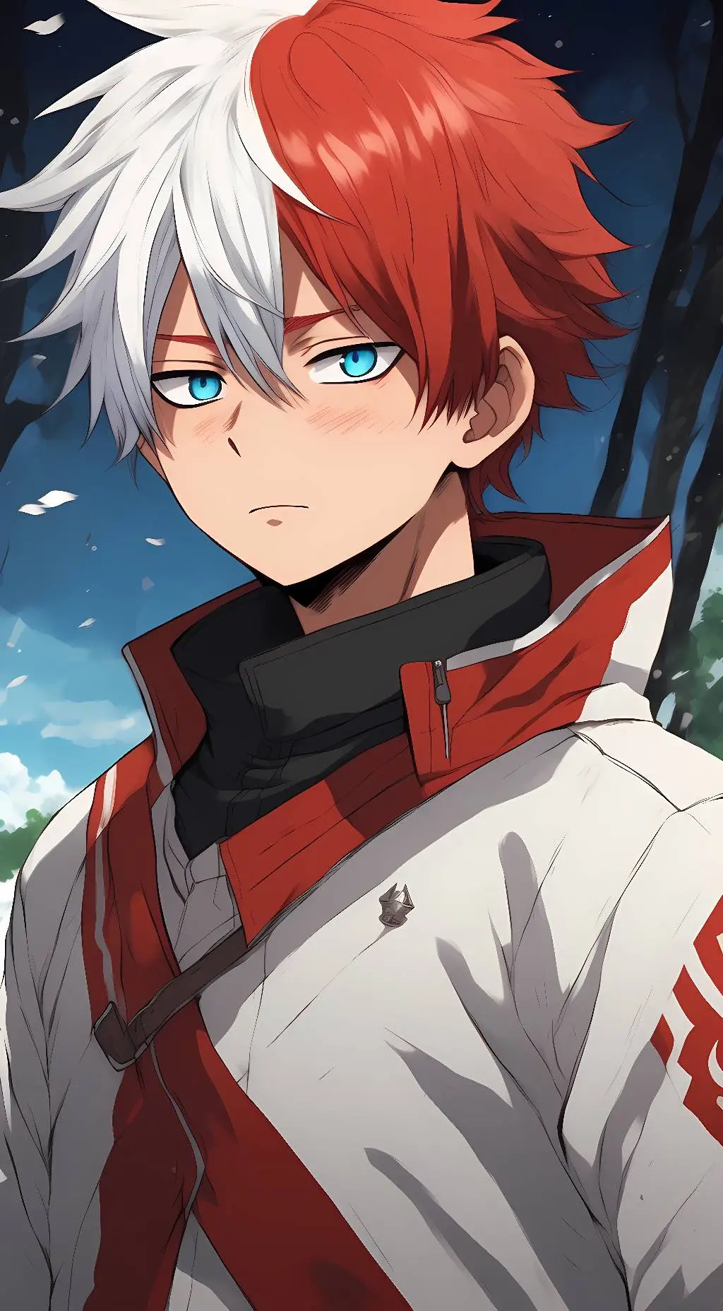 ai character: shoto todoroki  background