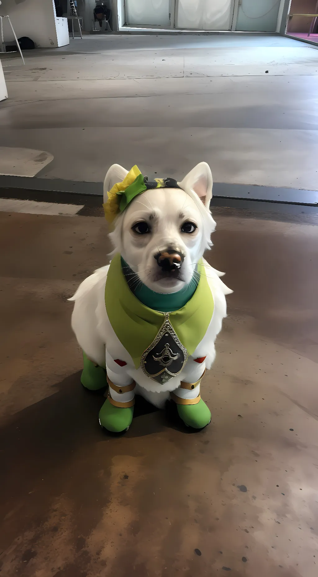 ai character: . Cloudy . background