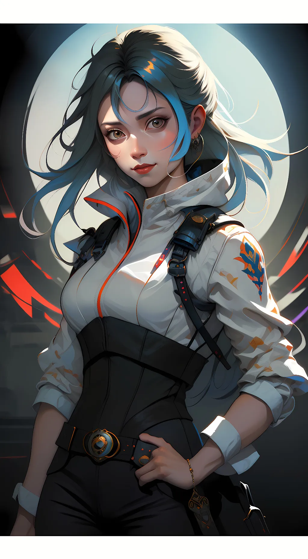 ai character: Emily Black background