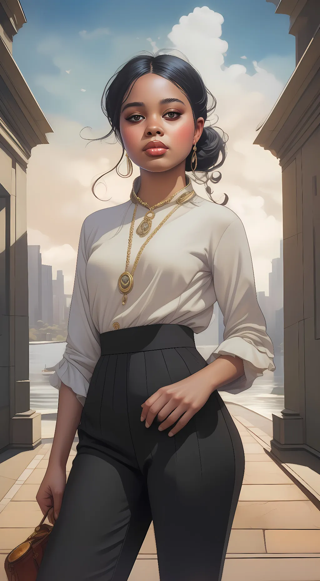 ai character: mia Alice  background