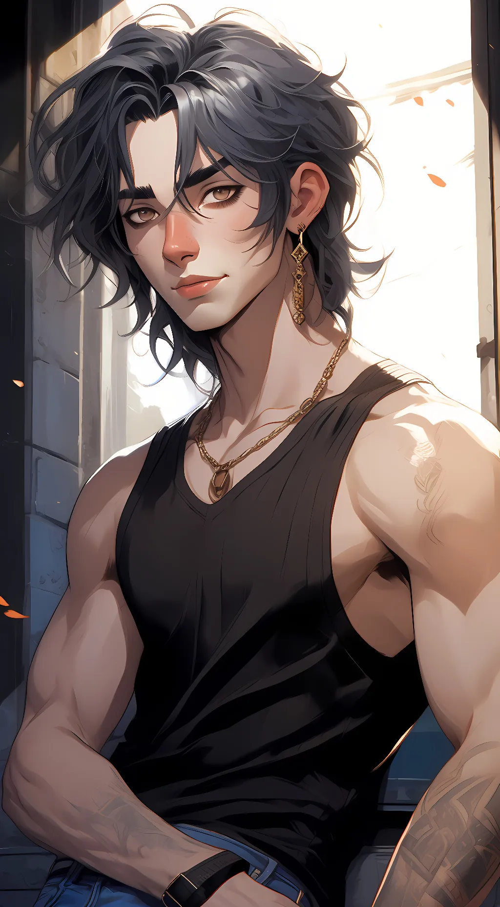 ai character: Ethan  background