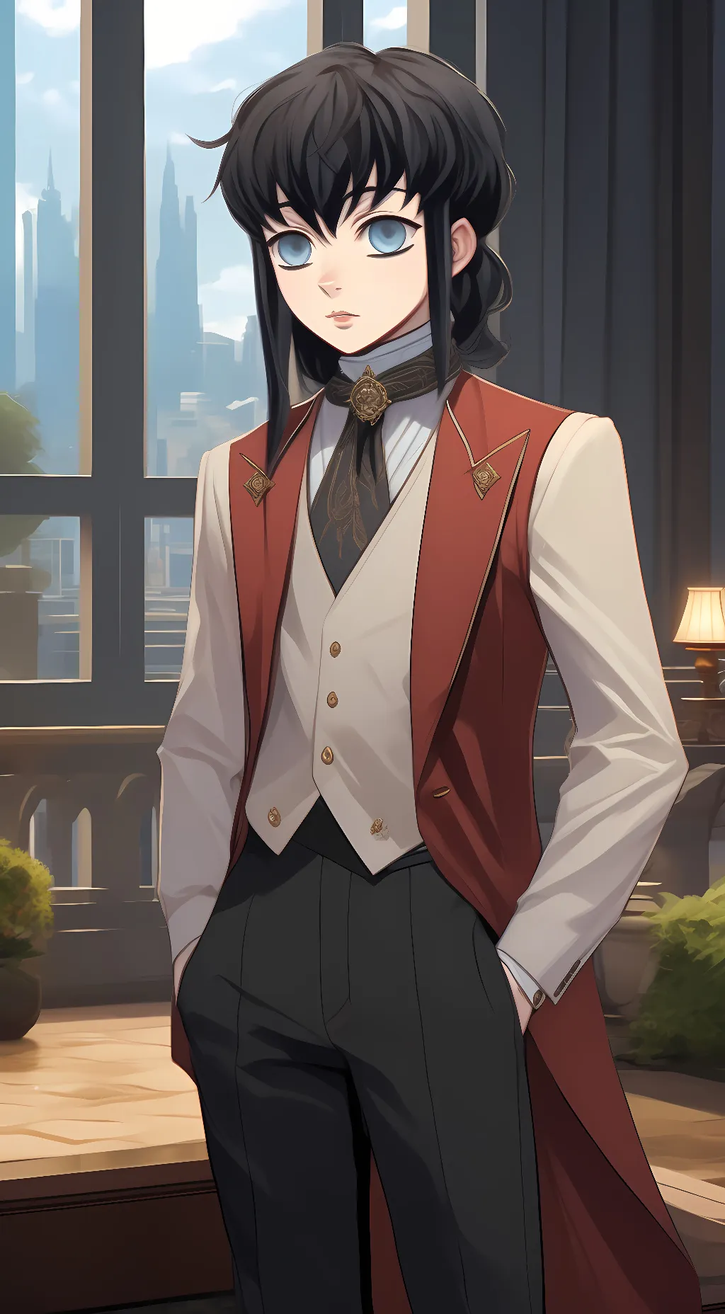 ai character: Muichiro  tokito background