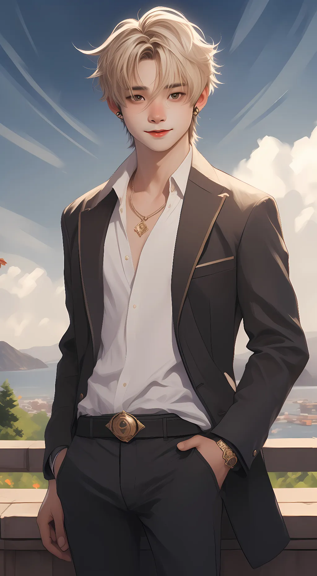 ai character: sexy boy background