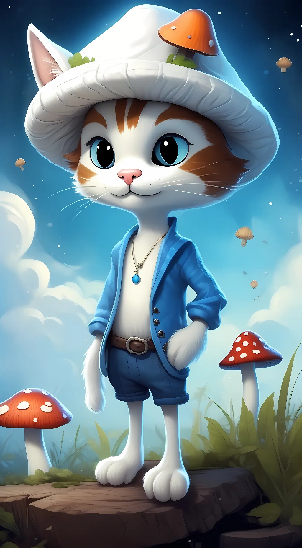 ai character: Smurf Cat background