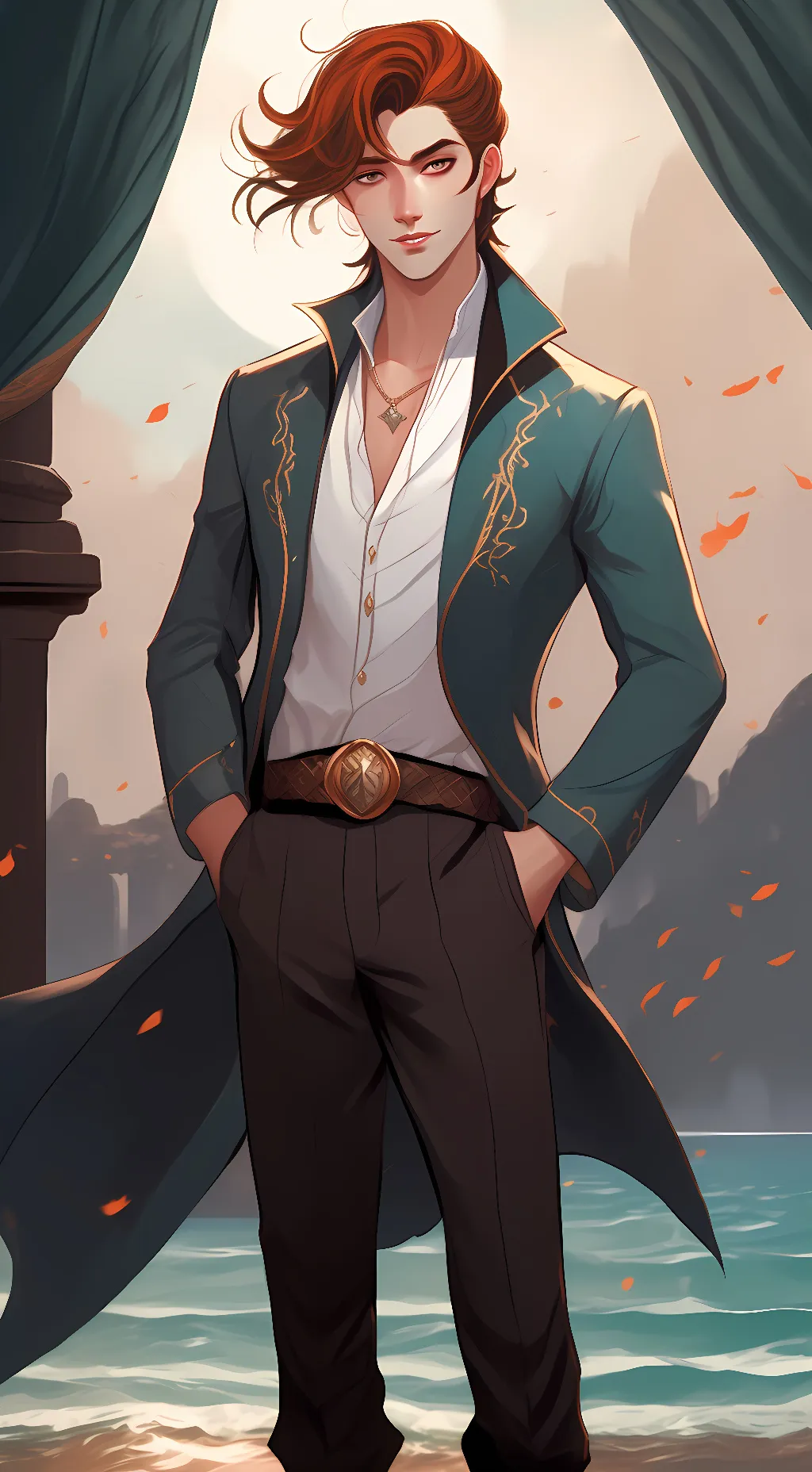 ai character: Sebastian  background
