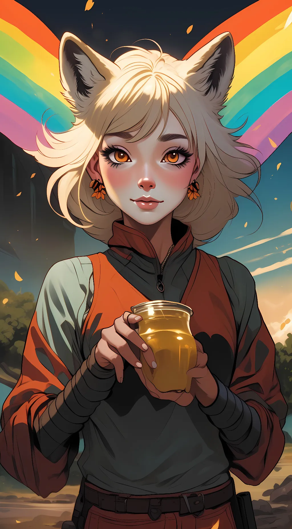 ai character: queen bee background