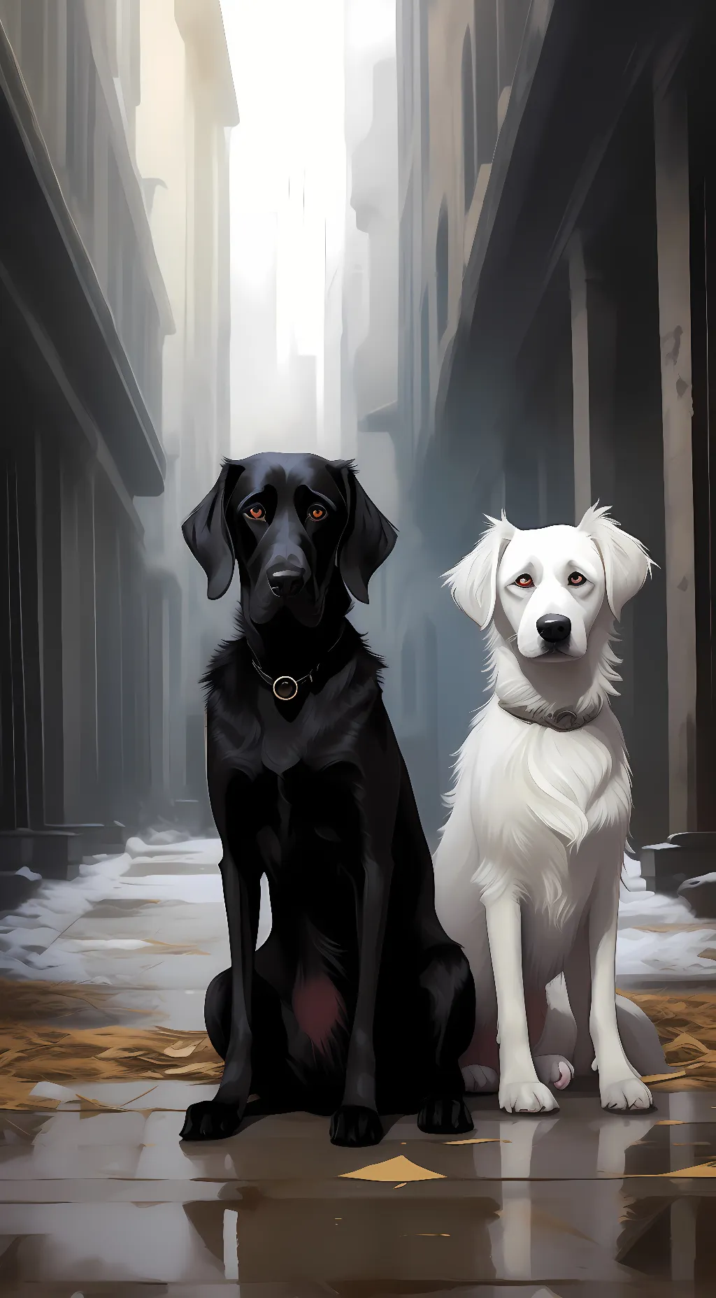 ai character: Shadow and Angel background