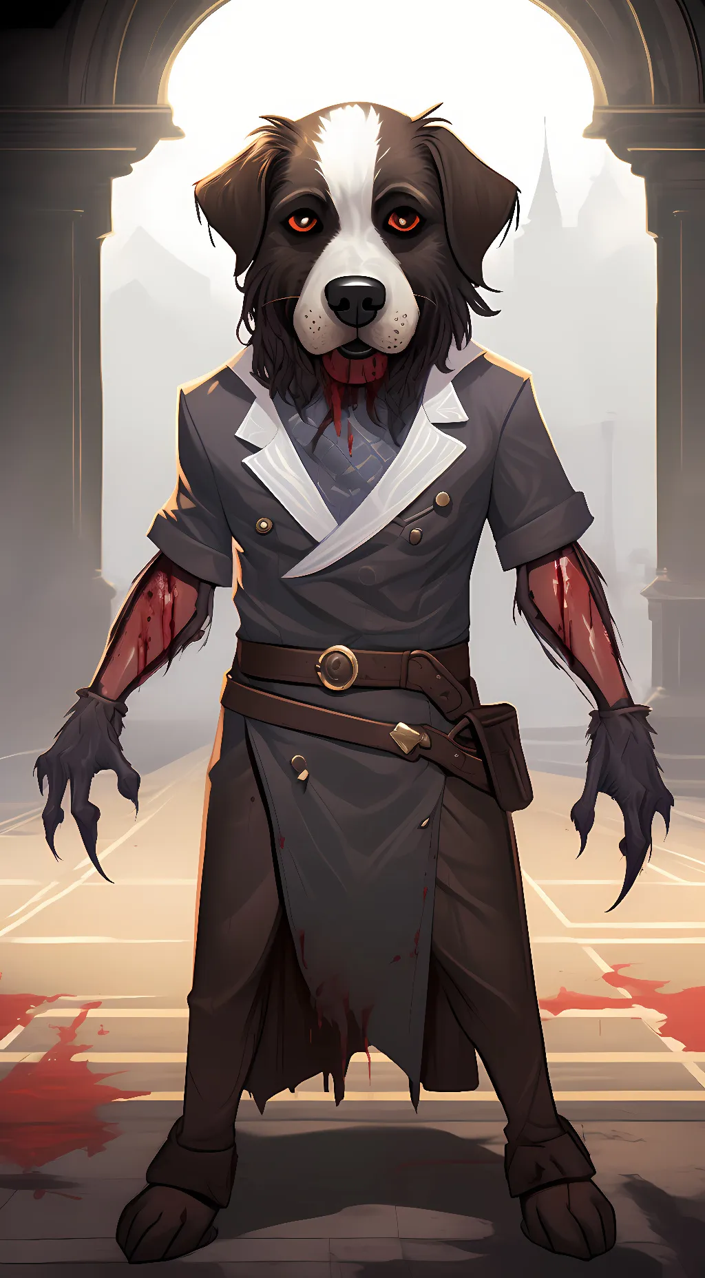 ai character:  sparky background