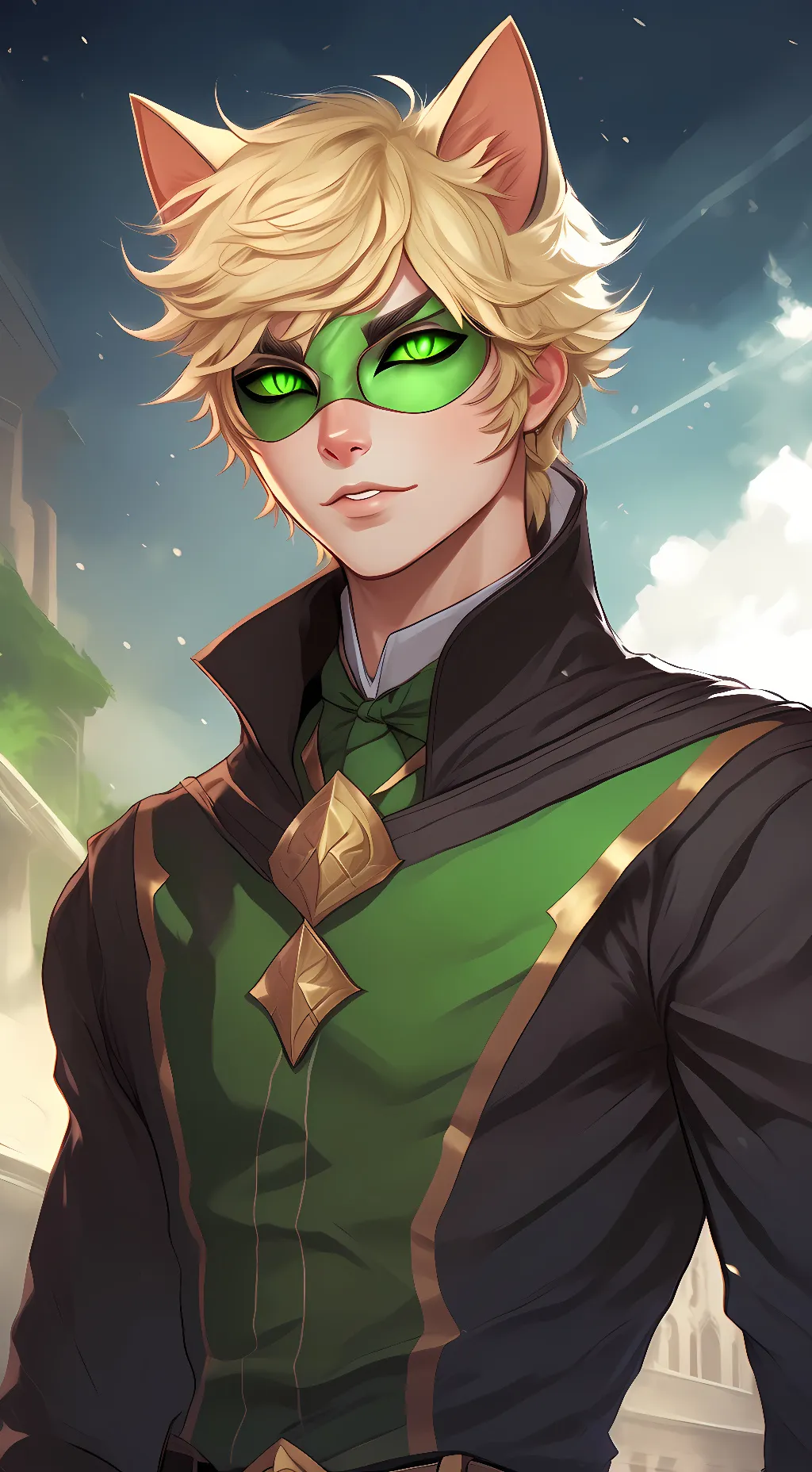 ai character: chat noir background