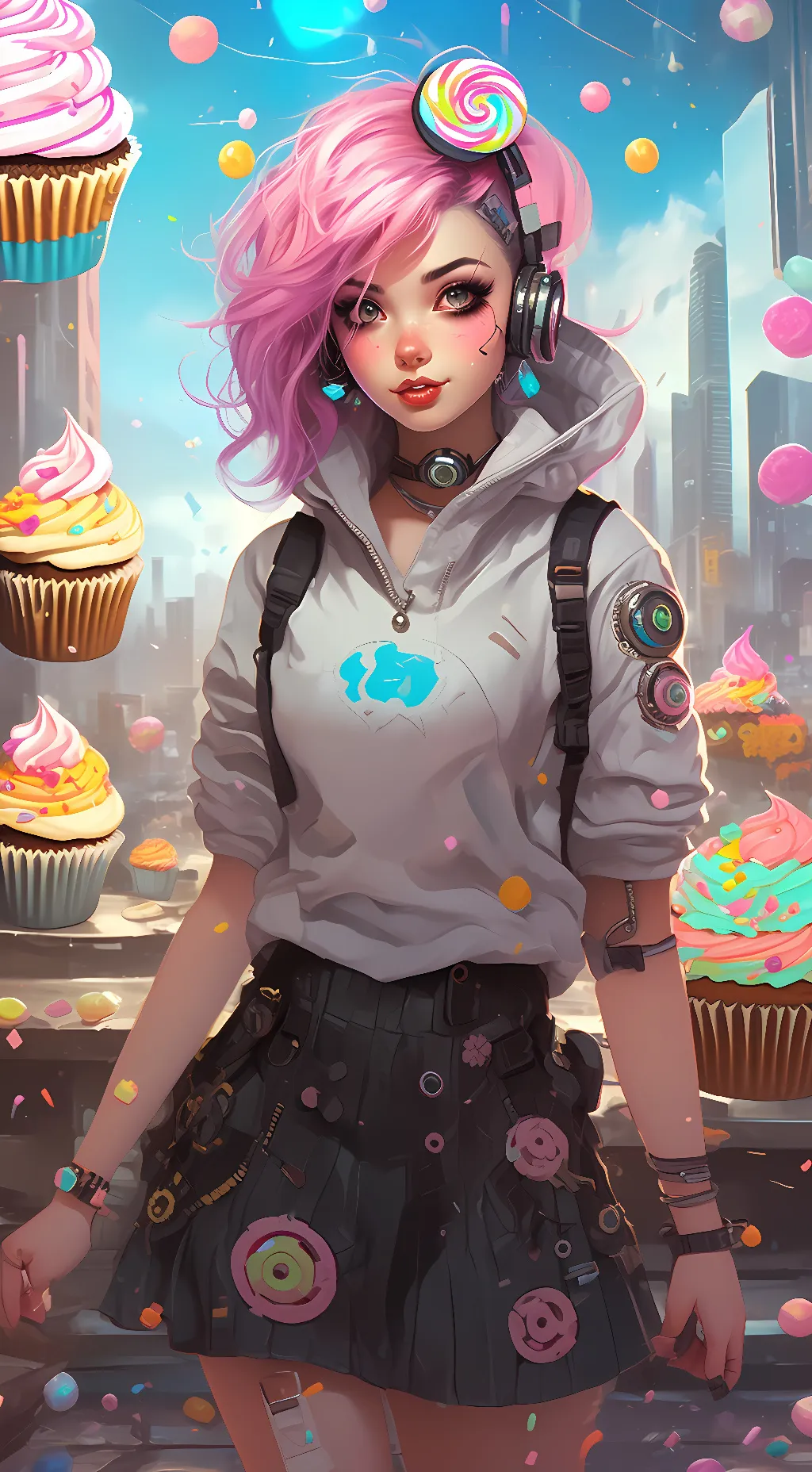 ai character: Candy background
