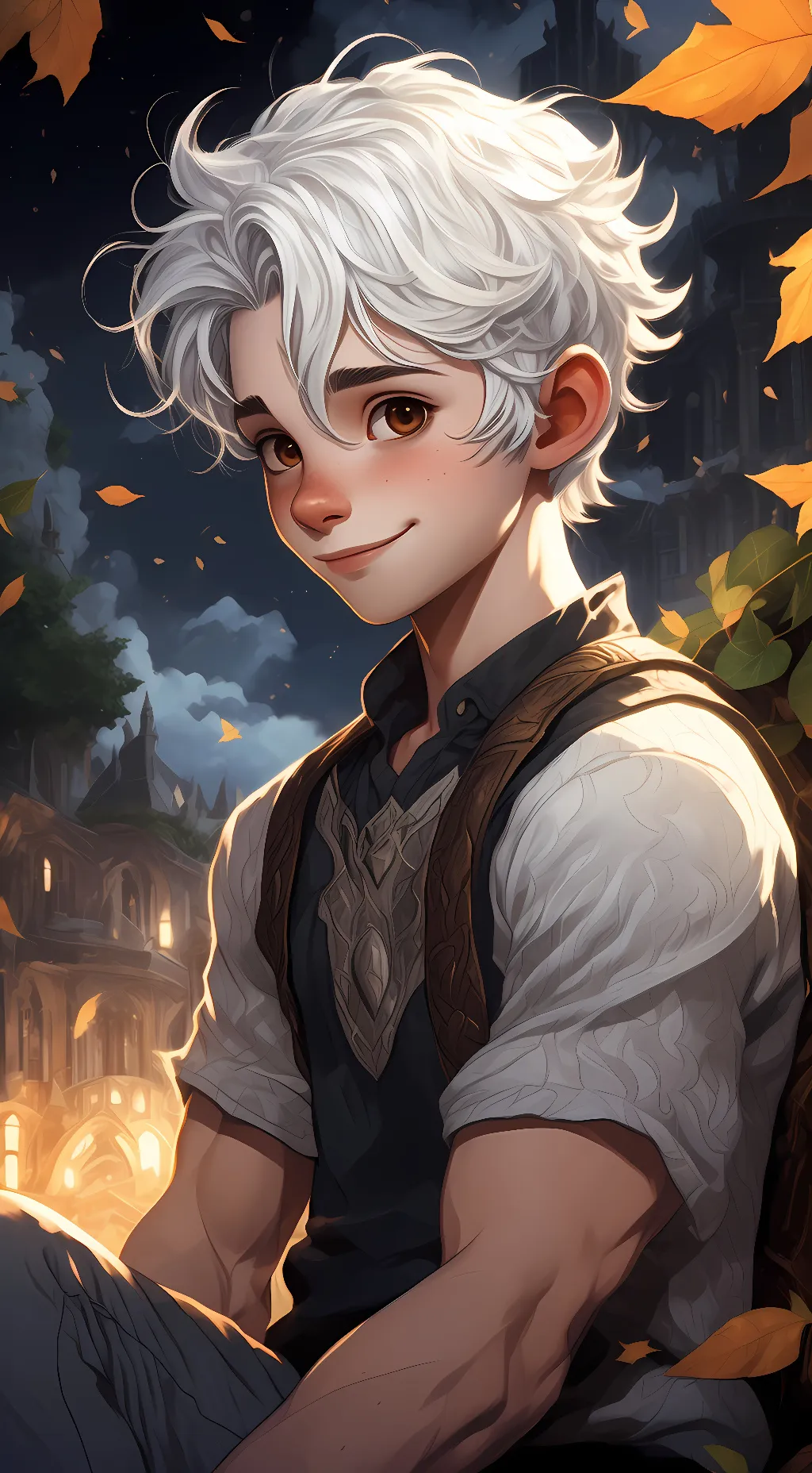 ai character: John Alex Green  background