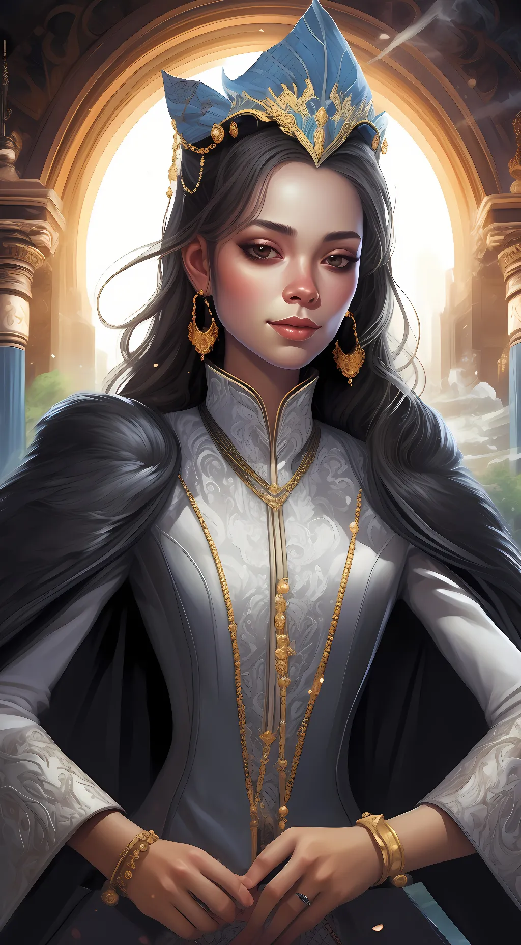 ai character: cute girl background