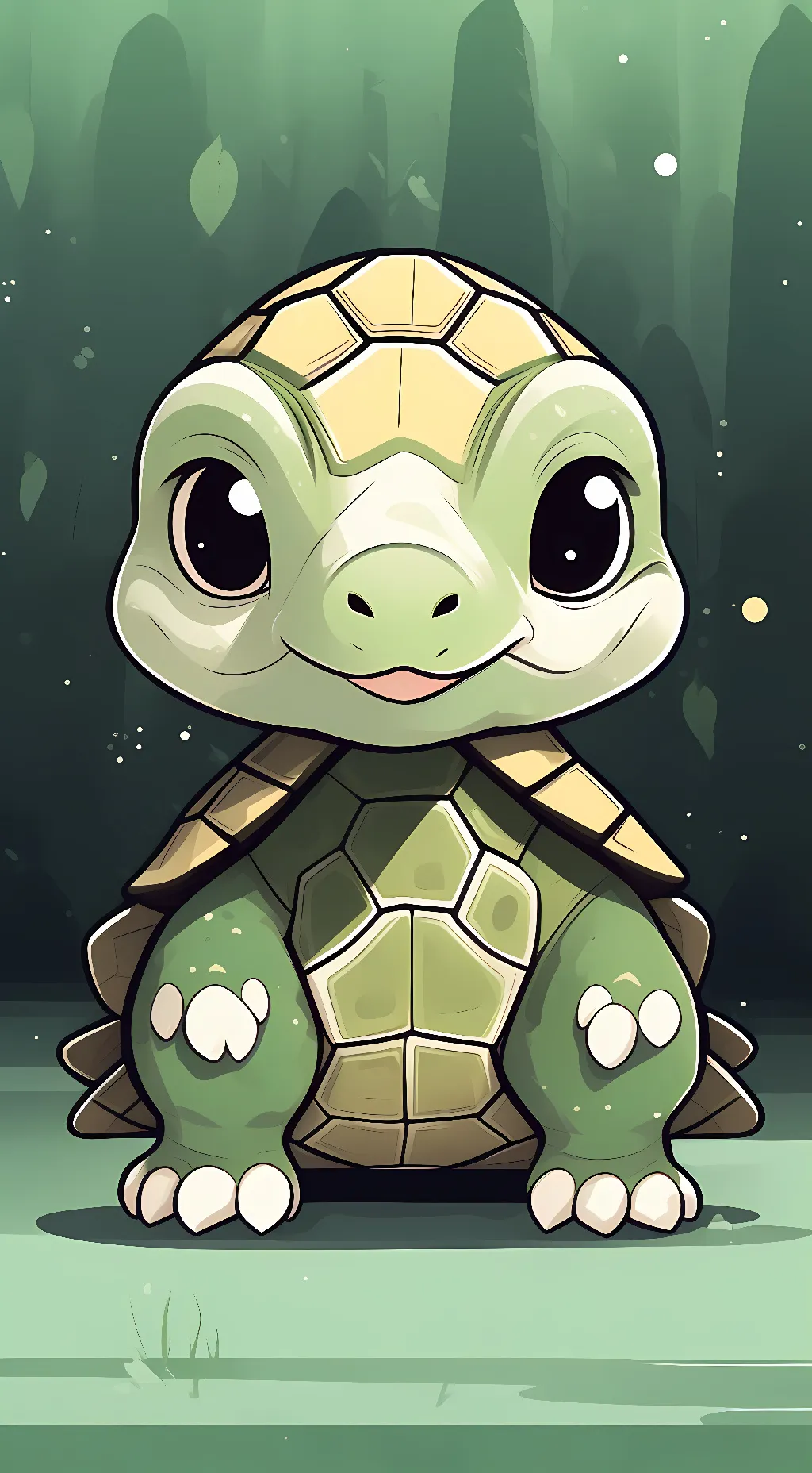 ai character: Acceptance turtle background