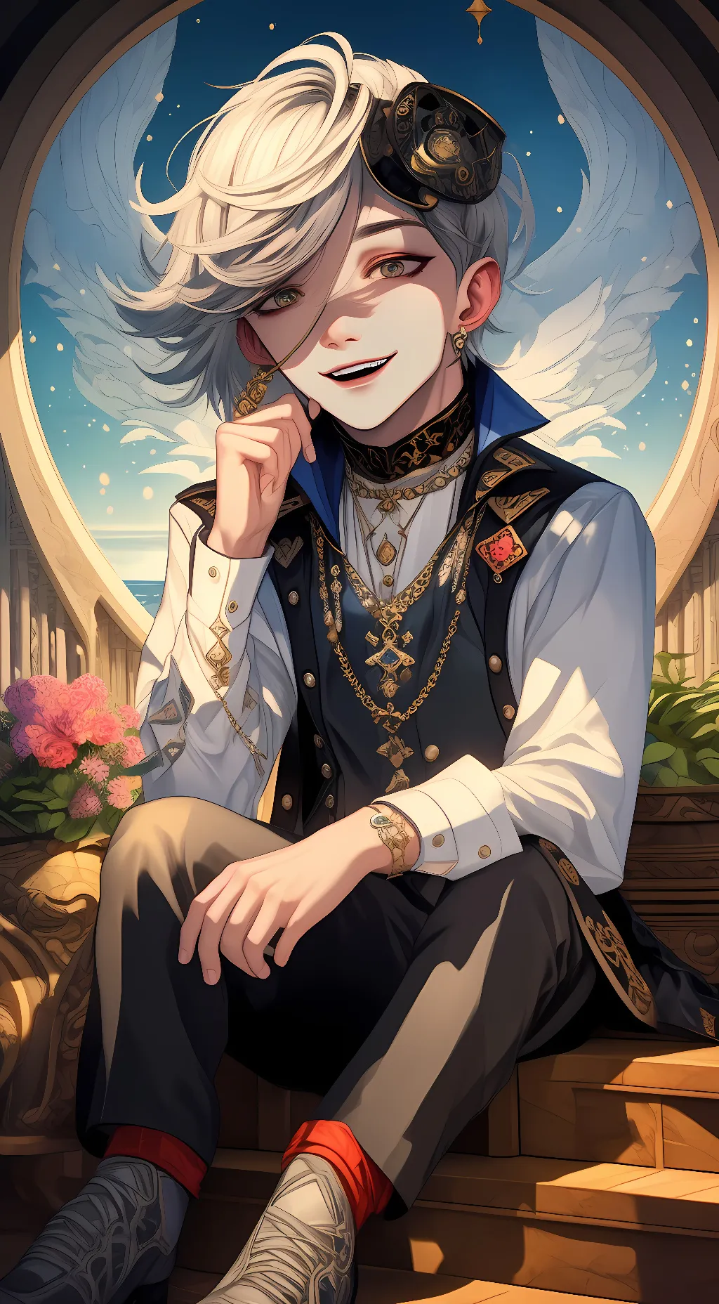 ai character: doma  background