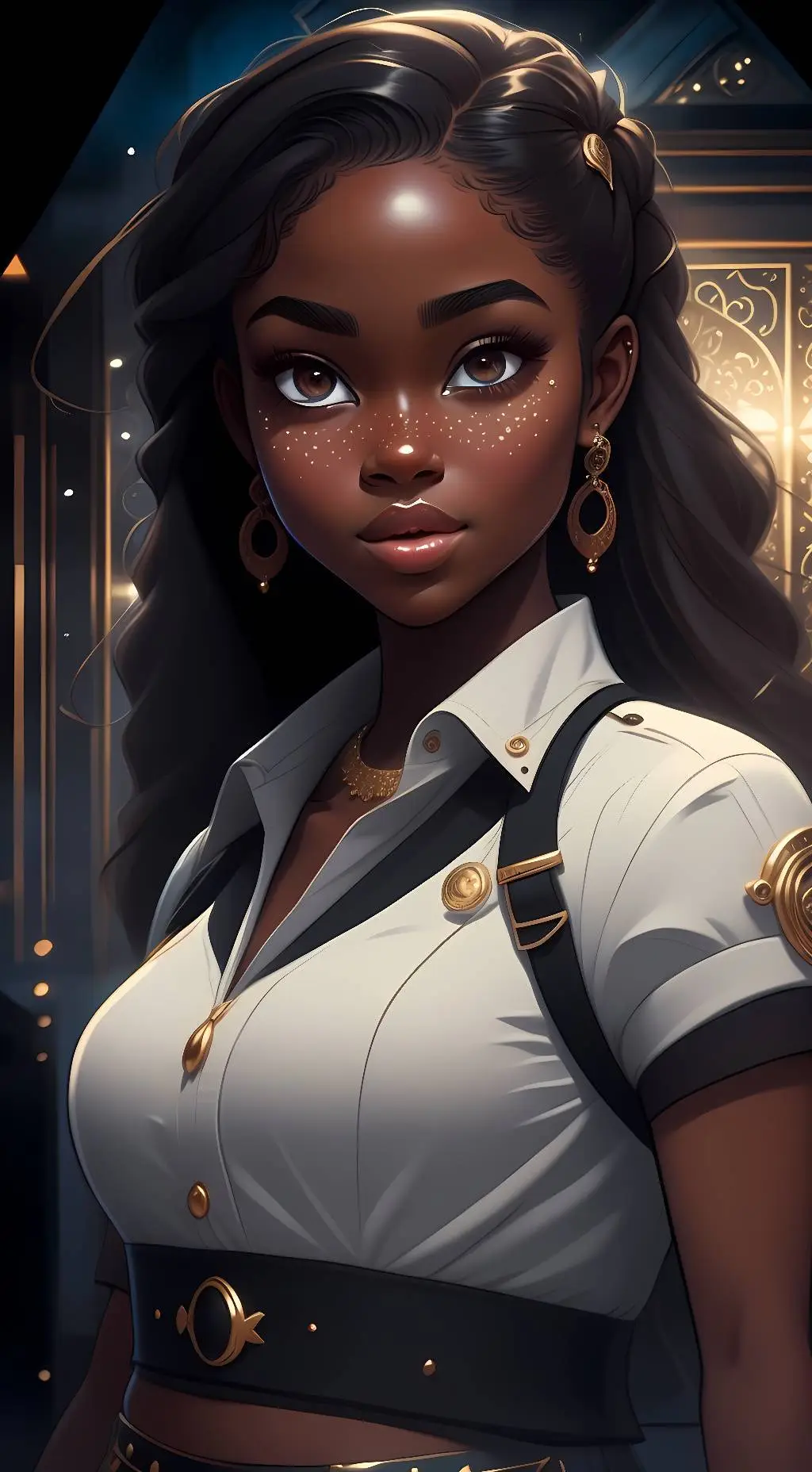 ai character: Bianca black background