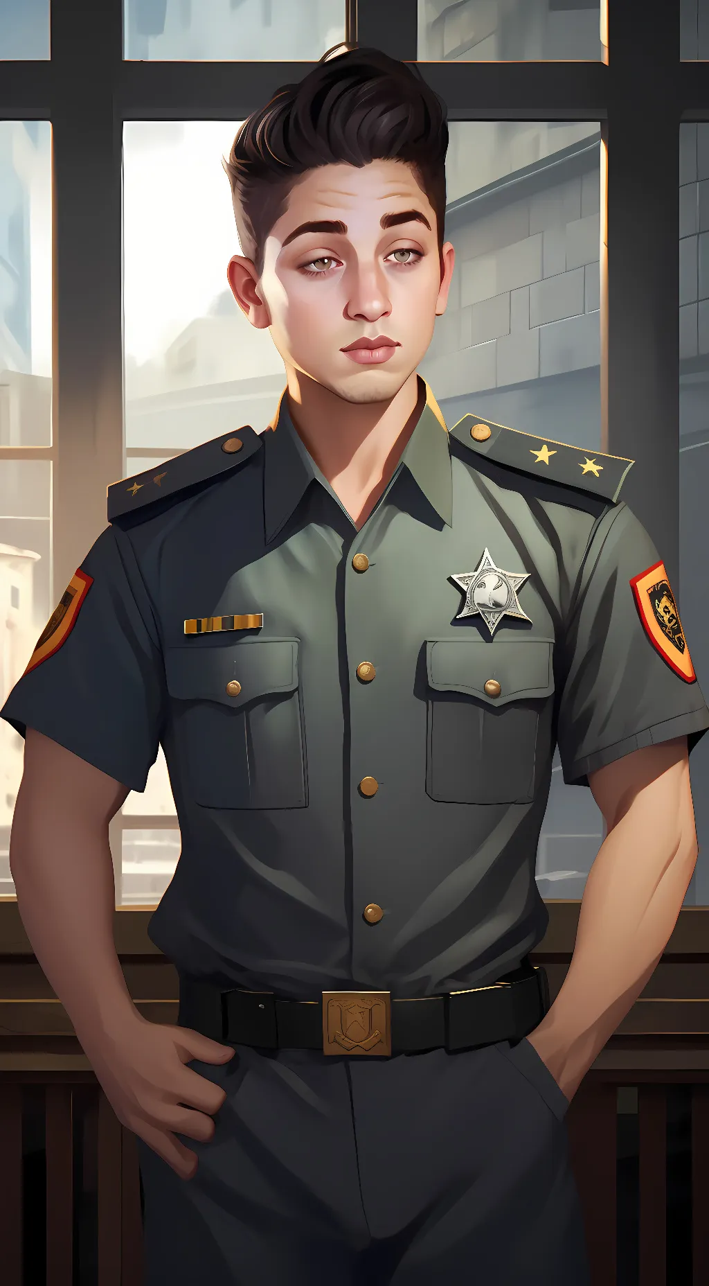 ai character: Guard Gorgonzola background